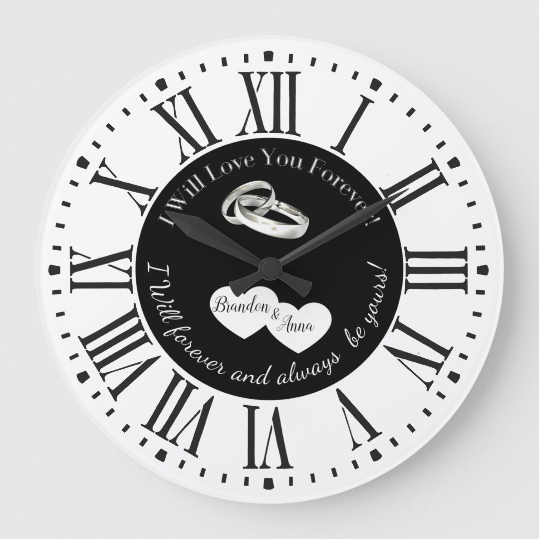 Personalized Wedding Wall Clock Zazzle