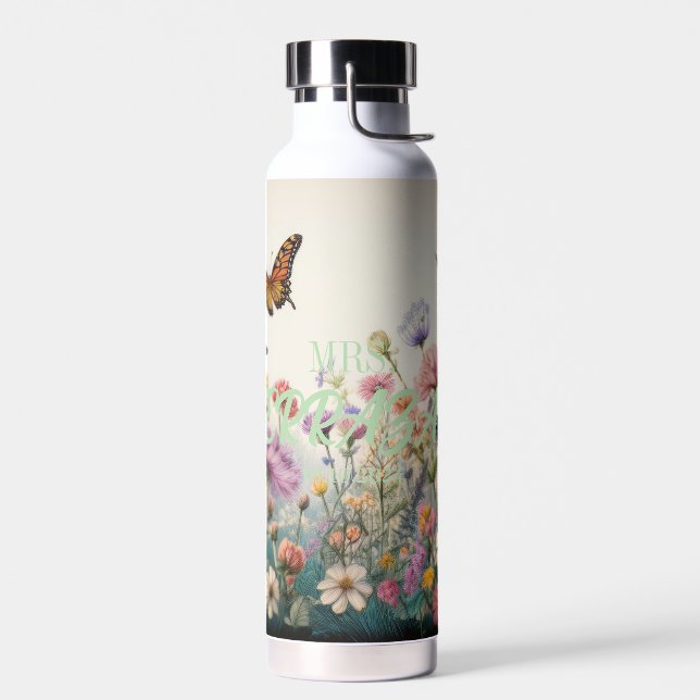 Personalized Wedding Water Bottle (Left)