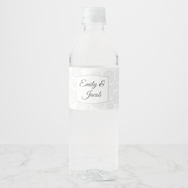 Personalized Wedding Water Bottle Stickers (Front)