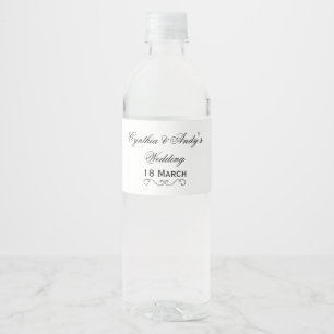 Personalized Wedding Water Bottle Wrapper Label