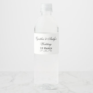 Personalized Wedding Water Bottle Wrapper Label
