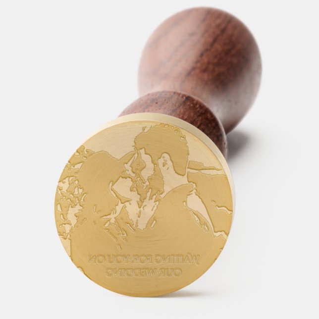 Personalized Wedding Wax Seal Stamp Custom Design (Front)