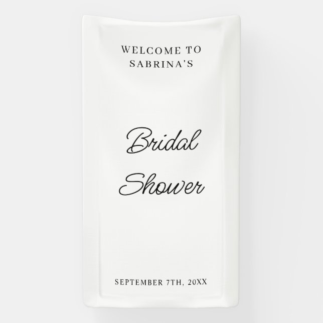 Personalized Wedding Welcome Bridal Shower Engaged Banner (Vertical)