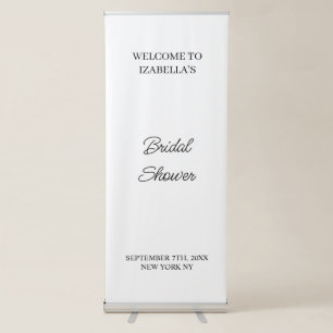 Personalized Wedding Welcome Bridal Shower Engaged Retractable Banner