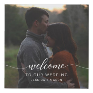 Personalized Wedding Welcome Canvas Sign