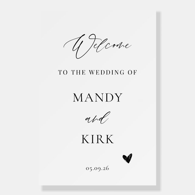 Personalized Wedding Welcome Sign (Front)