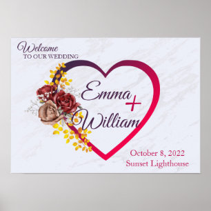 Personalized Wedding Welcome Sign