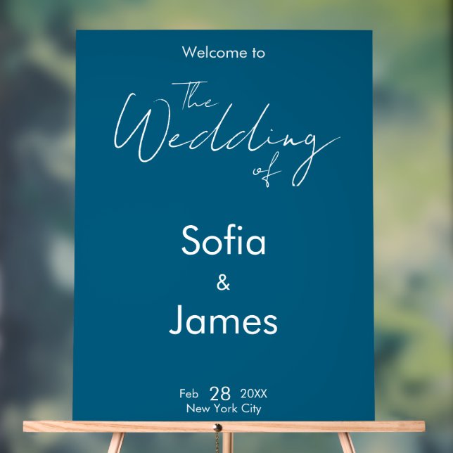 Personalized Wedding Welcome Sign Template  (Neutral)