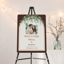 Personalized Wedding Welcome Sign with Photo