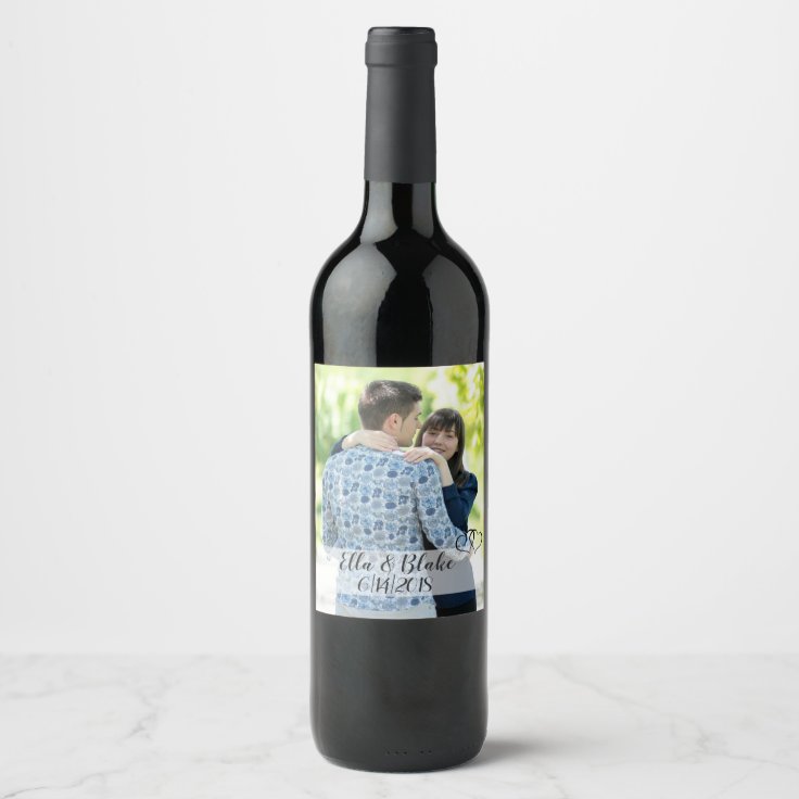 Personalized Wedding Wine Bottle Labels