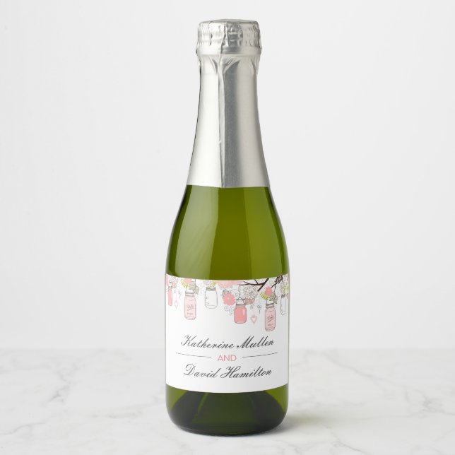 Personalized Wedding Wine Bottle Sparkling Wine La Sparkling Wine Label (Front)