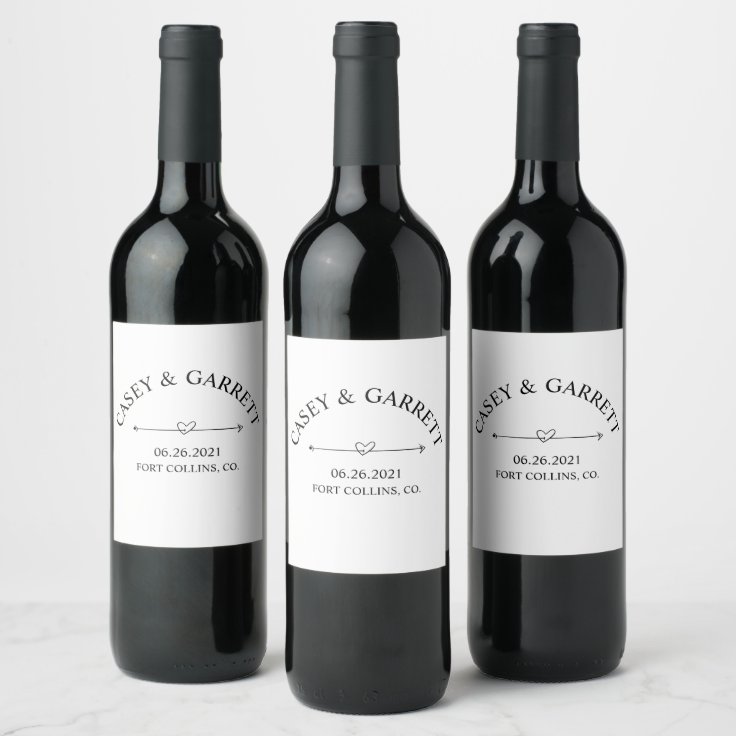Personalized Wedding Wine Bottle, WEDDING fAVOR Wine Label Zazzle