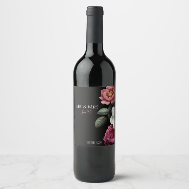 Personalized Wedding Wine Label (Front)