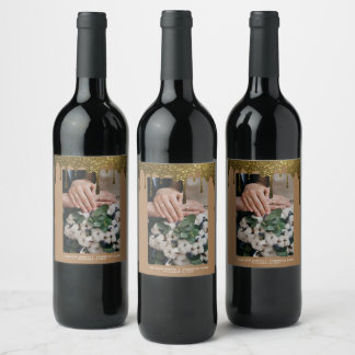 Personalized Wedding Wine Labels, Custom Bottle Label