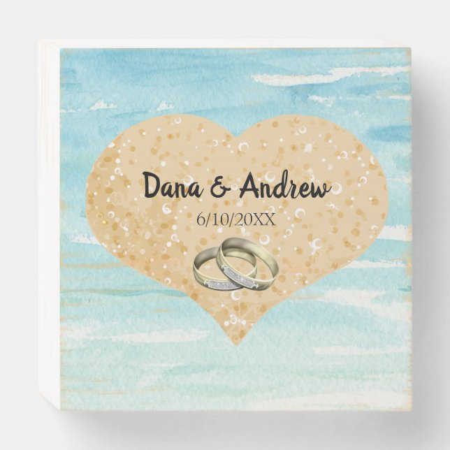 Personalized Wedding Wood Box Sign (Front Horizontal)