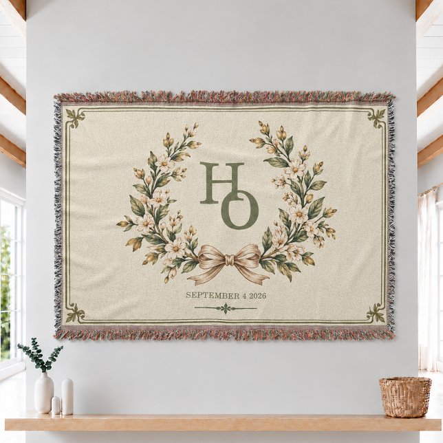 Personalized Wedding Woven Throw Blanket  (Creator Uploaded)