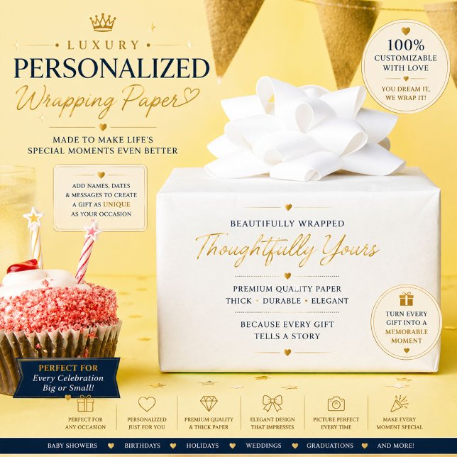 Personalized Wedding Wrapping Paper (Creator Uploaded)