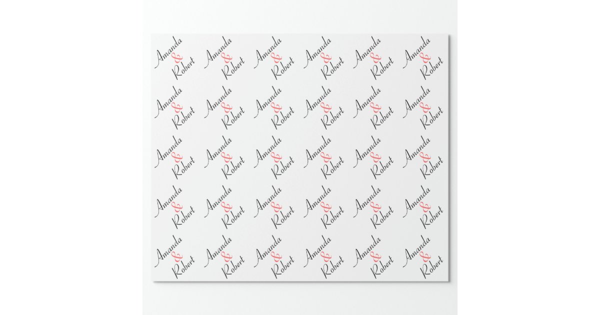 Personalized Wedding Wrapping Paper | Zazzle