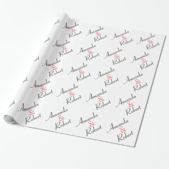 Personalized Wedding Wrapping Paper by charmingink at Zazzle