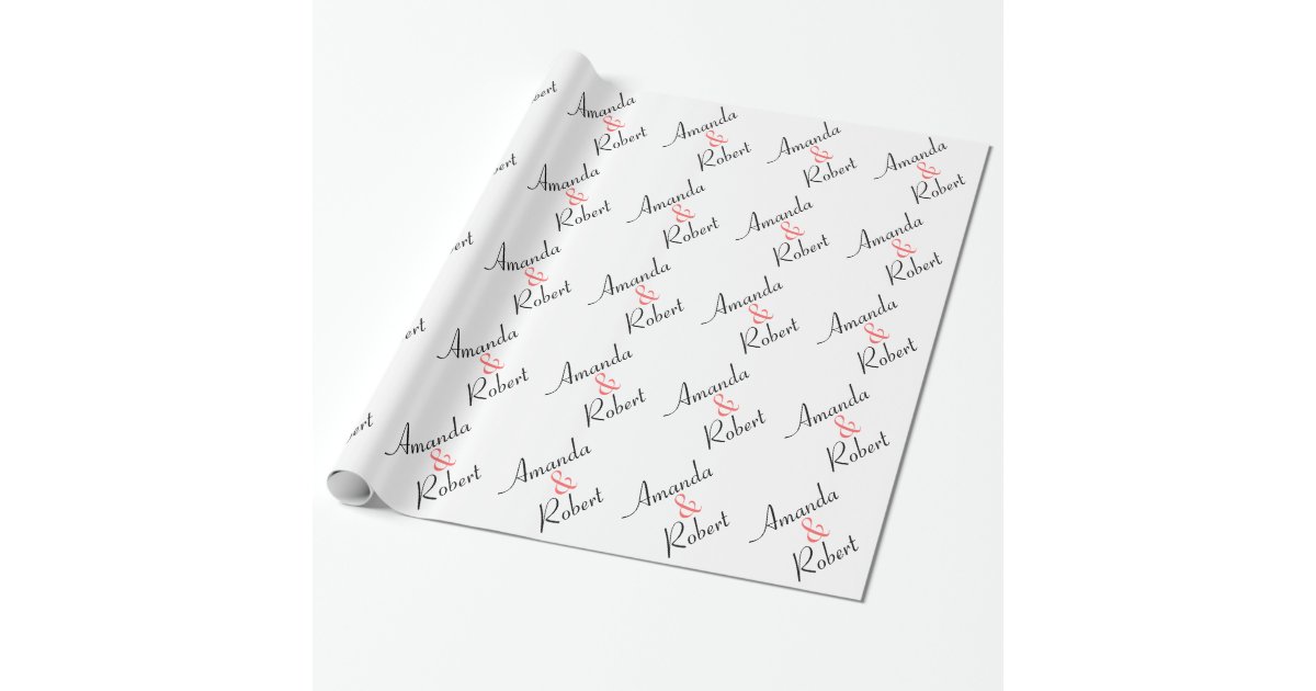 Personalized Wedding Wrapping Paper Zazzle