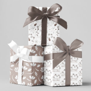 Personalized Wedding Wrapping Paper Sheets