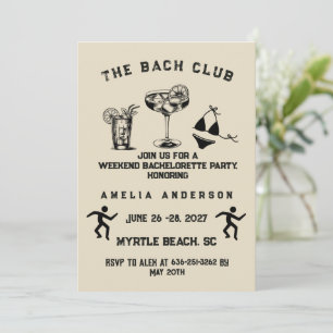 Personalized Weekend Trip Beach Bachelorette Party Invitation