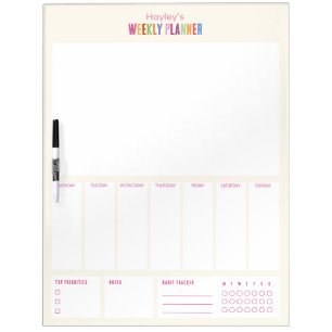 Personalized Weekly Planner Dry Erase Board