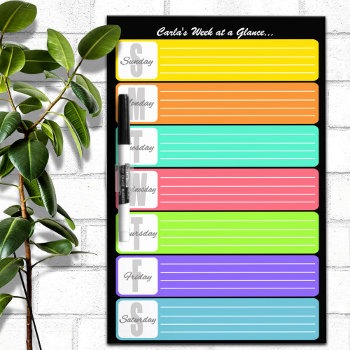 Personalized Weekly Reminder Dry-erase Board by reflections06 at Zazzle