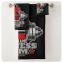 Personalized Weight Lifting Dumbbell Fitness Gym  Bath Towel Set