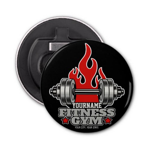 Personalized Weight Lifting Dumbbell Fitness Gym Bottle Opener