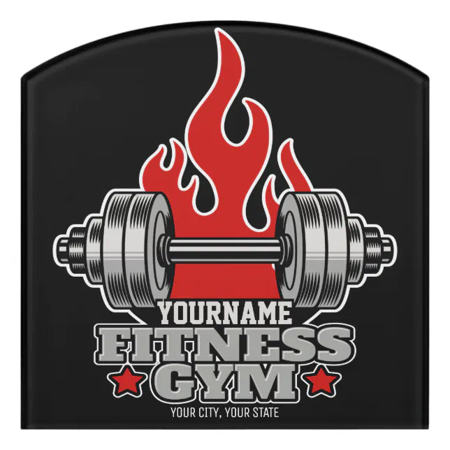  Custom Gym Dumbbell Metal Signs,Personalized Home Gym