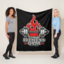 Personalized Weight Lifting Dumbbell Fitness Gym  Fleece Blanket