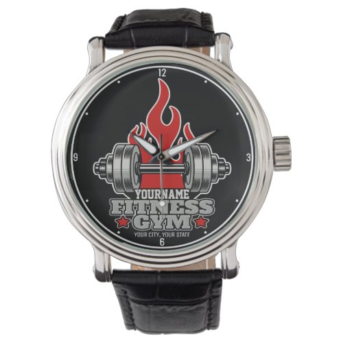 Personalized Weight Lifting Dumbbell Fitness Gym L Watch