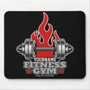 Personalized Weight Lifting Dumbbell Fitness Gym Mouse Pad