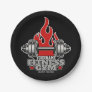 Personalized Weight Lifting Dumbbell Fitness Gym  Paper Plates