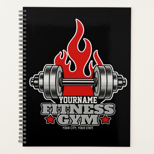 Personalized Weight Lifting Dumbbell Fitness Gym  Planner