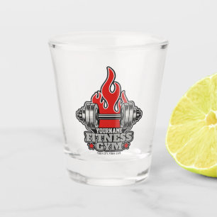 Personalized Weight Lifting Dumbbell Fitness Gym Shot Glass