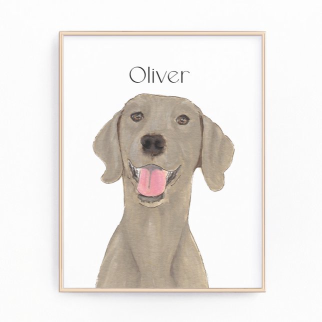 Personalized Weimaraner Art Photo Print (Creator Uploaded)