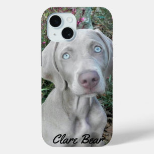 Personalized Weimaraner Dog - Brooklyn's Garden iPhone 15 Case