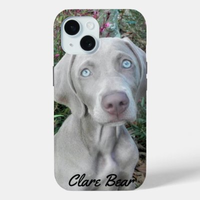 Personalized Weimaraner Dog - Brooklyn's Garden  iPhone 15 Case