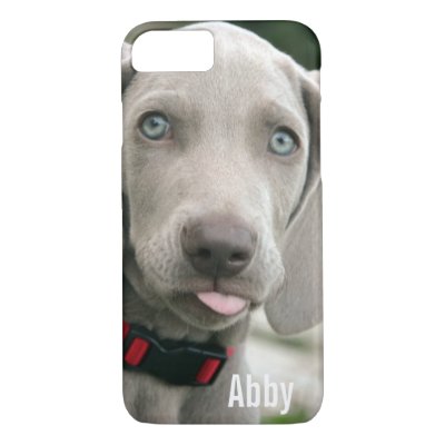 Personalized Weimaraner Dog Photo and Dog Name iPhone 8/7 Case