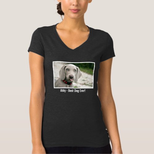 Personalized Weimaraner Dog Photo and Dog Name T_Shirt