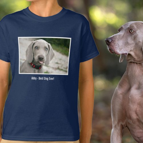 Personalized Weimaraner Dog Photo and Dog Name T_Shirt
