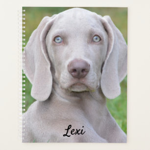 Personalized Weimaraner Puppy Dog Planner