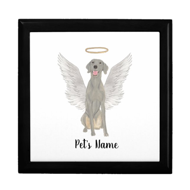 Personalized Weimaraner Sympathy Memorial Gift Box (Front)