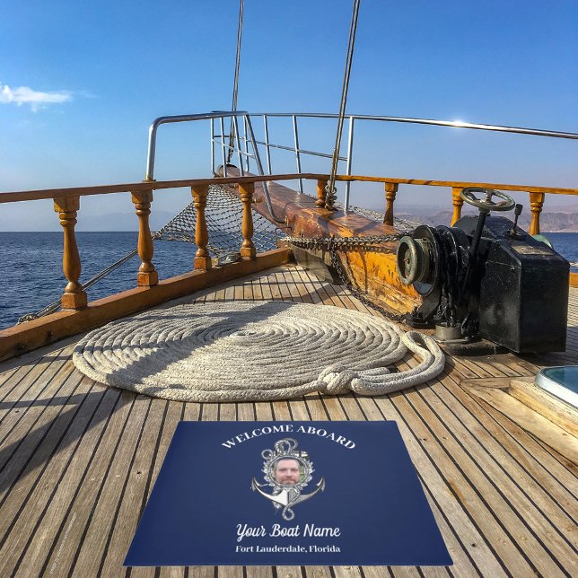 Personalized Welcome Aboard Boat Mat (Creator Uploaded)
