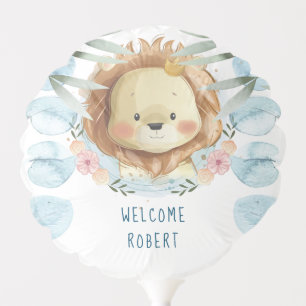 Personalized Welcome Baby Lion Balloon