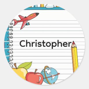 Personalized Welcome Back to School Name Stickers