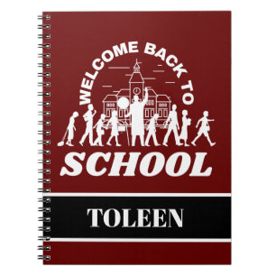 Personalized Welcome Back To School Notebook