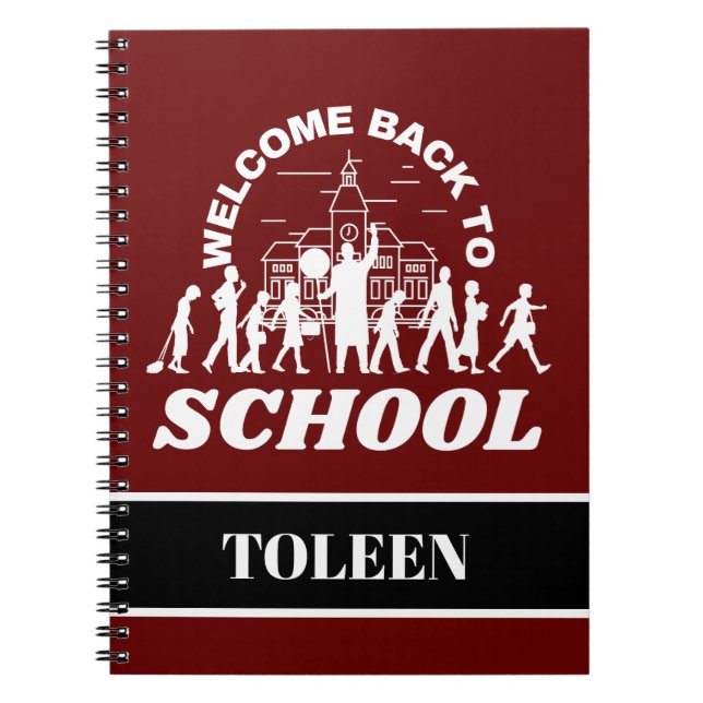 Personalized Welcome Back To School                Notebook (Front)